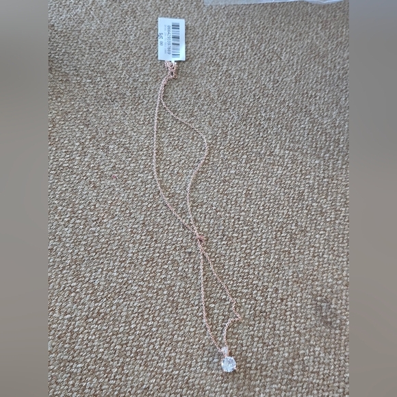 Macy's Jewelry - Macy's Rose Gold Necklace Clear Pendant New Women
